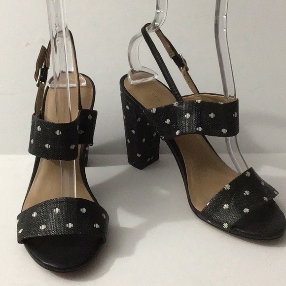 NWT Banana Republic Straw Block Heel Sandal BK 7 - Picture 1 of 9